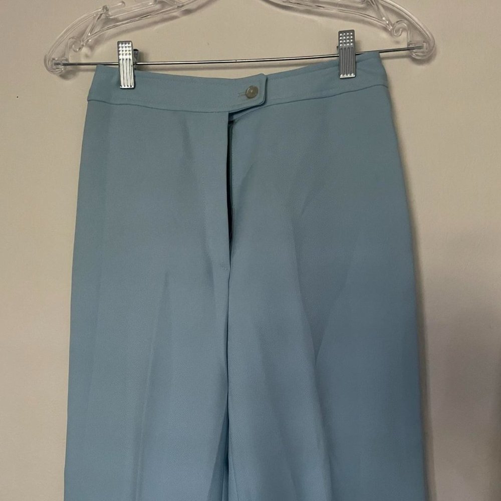 Baby blue vintage high waisted flare pants